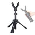 Shooting Rest Tripod Portable Shooting Tripods 360Â° Rotation V Yoke Stand 11â€³-21â€³ Height Adjustment Aluminum Shooting Stand for Target Shooting Range Outdoor Hunting