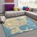 Wellsay American Map Non Slip Area Rug for Living Dinning Room Bedroom Kitchen 1.7 x 2.6 (20 x 31 Inches / 50 x 80 cm) American Map Nursery Rug Floor Carpet Yoga Mat