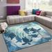 Wellsay Ocean Animal Non Slip Area Rug for Living Dinning Room Bedroom Kitchen 4 x 5 (48 x 63 Inches) Cute Sea Turtle Nursery Rug Floor Carpet Yoga Mat