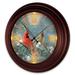 The Bradford Exchange Nature s Masterpiece Cardinal-Themed Illuminated Atomic Wall Clock by James Hautman