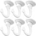 6 Pieces Swag Ceiling Hooks Heavy Duty Swag Hook Hanging Plants Chandeliers Wind Chimes Ornament Hooks for Home Office Kitchen (White)