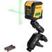 PREXISO Laser Level 65Ft Self Leveling Cross Line Laser Level Green Line leveler Tool for Hanging Picture Floor Tile Home Renovation with LED Indicator & 2 AA Batteries (360Â°Clamp)