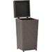 Palm Harbor Outdoor Wicker Trash Bin - Grey