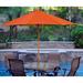 Afuera Living 9 Wood Market Patio Polyester Umbrella in Orange