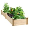 Yaheetech Wooden Raised Garden Bed Planter Box for Garden/Yard Dark Brown
