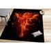 Abstract Woman Rugs Black Rug Angel Wings Rug Personalizeds Rug Fire Angel Woman Rug Pattern Rugs Gift For The Home Rug Red Rugs 2.6 x9.2 - 80x280 cm