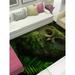 Green Color Owl Rugs Modern Rug Owl Rug Animal Rugs Entryway Rug Round Rug Personalized Gifts Machine Washable Rug Gift Rug 3.3 x6.5 - 100x200 cm