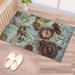 Office Rug Brass Pocket Compass Rug Brass Pocket Compass Rug Kitchen Rug Map Rugs Colorful Rug Outdoor Rug Runner Rug Large Rug 2.6 x6.5 - 80x200 cm