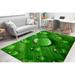 Green Rug Water Drop Rug Farmhouse Rugs Floral Rug Customs Rug Cool Rug Botanical Rug Indoor Rug Housewarming Gift Trendy Rug 2.6 x4 - 80x120 cm