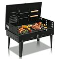 MACTANO Charcoal Grill Portable BBQ Grill for Garden Camping Black