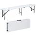 6 FT Plastic Folding Bench with Carrying Handle Portable Outdoor Bench for Picnic Camping Dining Party