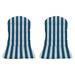 RSH DÃ©cor Indoor Outdoor Set of 2 Tufted Adirondack Chair Seat Cushion (Veranda Blue & White Stripe)