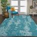 RUNFAYBIU Distressed Modern Outdoor/Indoor Area Rug 5 3 x 7 6 \u2013 Abstract Transitional Traditional Collection - Easy Clean Pet Friendly High Traffic Carpet -