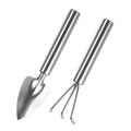 Gardening Tools Set 2 Pcs Garden Tools Set Stainless Steel Heavy Duty Gardening Tools Kit Includes Hand Trowel Transplant Trowel and Cultivator Hand Rake Gardening Gifts