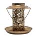 GERsome 2 in 1 Solar Bird Feeder for Outdoors Hanging Metal Wild Bird Feeder for Cardinals Solar Garden Lantern as Gift Ideas for Bird Lovers