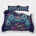 Home Bedding Suit Game Handle Printed Comforter Cover Pillowcase Newly Design Bedroom Decor California King (98 x104 )