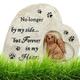 JTNero Dog Memorial Stone Resin Pet Memorial Sympathy Statue Heart-shaped Dog Paw Stepping Garden Headstone Outdoor Dog Tombstone Figurines Decor for Lawn Garden