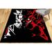 Stair Rug Black Rugs Gift For Him Rug Modern Rugs Machine Washable Rug Hallway Rugs Manga Rugs Anime Rug Rug Kitchen Rugs Red Rug 5.9 x9.2 - 180x280 cm