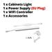 1-5 Pcs Tuya WIFI LED Under Cabinet Lights Smart Kitchen Bar Lamps for Wardrobe Closet Lighting work with Alexa and Google Home 1Pcs With EU Plug Warm White