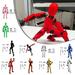 Multi Jointed Action Figures Kids Robot Toy 3D Printed Multi-Jointed Movable Robot Action Figure Model Human Body Model Toy Model Full Body Mobile Robot Desktop Decoration Pink