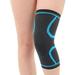 1 Pair Fitness Running Cycling Elastic Sport Compression Knee Support Brace Pads-M Lake Blue