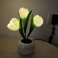 Oneshit Night Lights Led Table Lamp Imitation Flower Shaped Led Night Lamp Table Lamp Decoration In Family Bedroom Suitable For Gifts Table Small Night Lamp In Bedroom in Clearance