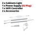 1-5 Pcs Tuya WIFI LED Under Cabinet Lights Smart Kitchen Bar Lamps for Wardrobe Closet Lighting work with Alexa and Google Home 2Pcs With EU Plug Warm White