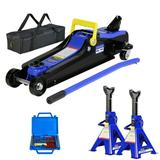 Floor Jack 2 Ton Low Profile Floor Jack 3t jack stand Tire Repair Kit Heavy Duty Steel Racing Floor Jack with Single Piston Quick Lift Pump Floor Jack Lifting Range 3.3 -15.2