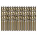 Cobalt Drill Bit 20Pcs 3/16 in. HSS Co M35 Jobber Length Twist Drill Steel Metal