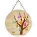 Wall Decoration Wall Hanging Circular Easter Wooden Hanging on The Road Again Ornament Lighted Christmas Basket Baking Show Ornament Crystal Beads Chandelier round Stained Glass Windows for The Home