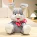 LAOSR Rabbit Toy Emoin Talking Bunny Stuffed Animal Bunny Plush for Toddlers Repeats What You Say Peek-A-Boo Toys Animated Singing Plush Floppy Ear for Kids Girls Boysï¼ˆGrayï¼‰