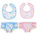 2 Sets Baby Bibs Doll Dressing-up DIY Clothes Saliva Towel for Dolls Panties House Newborn