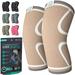 Modvel Knee Compression Sleeve for Knee Pain Relief & Knee Support - Pack of 2 Knee Sleeves for Women & Men Knee Brace for Running Workout Sports & Recovery - Baseball & Softball Knee Pads