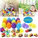 12PCS Eggs Toy Filled Eggs Filled With Pull Back Construction Vehicles Easter Arts And Crafts for Kids(Random Color Style)