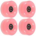 4 Pcs Roller Skate Accessories Skateboard Skatboard Indoor Roller Skate Wheels Spacers Cruiser Wheels Outdoor Roller Skate Wheels Roller Skates Accessories Roller Skating Tire Pink Metal Pu Child