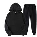 Women's Hoodie Tracksuit Pants Sets Solid Color Valentine's Day Sports Outdoor Casual Drawstring Black Long Sleeve Basic Hooded Fall Winter