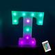 LED Letter Lights Sign 26 Letters Alphabet with Remote Light Up Letters Sign Colorful for Night Light Wedding/Birthday Party Battery Powered Christmas Lamp Home Bar