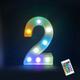 LED Letter Lights Sign 26 Letters Alphabet with Remote Light Up Letters Sign Colorful for Night Light Wedding/Birthday Party Battery Powered Christmas Lamp Home Bar