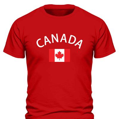 Men's Canada National Flag T Shirt Tee Top Cotton Short Sleeve Graphic Shirt Black White Red Comfortable Tee Sports Outdoor Holiday Fashion Designer Clothing