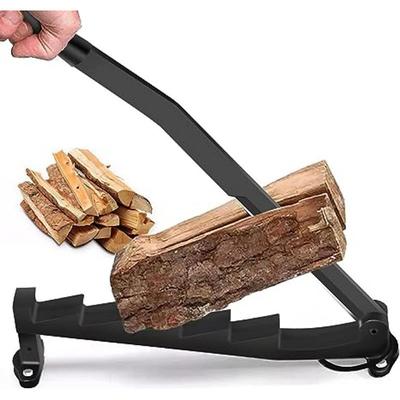 Wall Mounted Kindling Splitter Log Splitter Portable Metal Manual Fire Wood Kindling Splitter, Hand Sturdy Firewood Cutter, Heavy Duty Firewood Crackers Wedge for Indoor or Outdoor