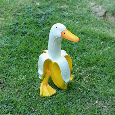 Artistic Banana Duck Sculpture: Creative and Whimsical Garden Art Resin Craft Ornament, Adding Playful Charm to Your Outdoor Space
