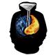 Men's Hoodie Pullover Hoodie Sweatshirt Black Blue Brown Green Hooded Graphic Fish Print Casual Daily 3D Print Streetwear Casual Spring Fall Clothing Apparel Hoodies Sweatshirts Long Sleeve