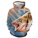 Men's Hoodie Pullover Hoodie Sweatshirt Black Blue Brown Green Hooded Graphic Fish Print Casual Daily 3D Print Streetwear Casual Spring Fall Clothing Apparel Hoodies Sweatshirts Long Sleeve