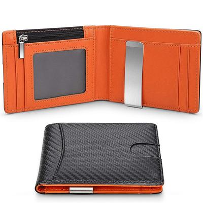 Fold RFID Blocking WalletMens Slim Wallet With Money Clip RFID Blocking Bifold Minimalist Credit Card Holder For Men Father's Day Gifts