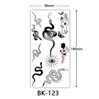 cross-border exclusive sketch flower tattoo stickers sketch tattoo stickers rose flower black and white flower tattoo