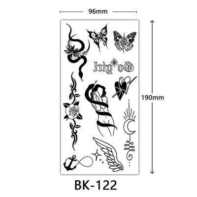 cross-border exclusive sketch flower tattoo stickers sketch tattoo stickers rose flower black and white flower tattoo