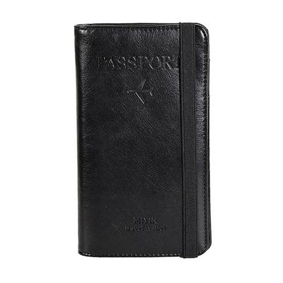 RFID Leather Passport Holder Portable Multi-function Document Package Ultra-thin Passport Credit Card Holder Travel Cover Case