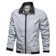 Men's Lightweight Jacket Bomber Jacket Outdoor Daily Wear Warm Fall Winter Plain Fashion Streetwear Lapel Regular Black Dark Blue Grey Jacket