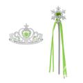 Fairytale Princess Elsa Tiara Accessories Set Girls' Movie Cosplay Cute Halloween red heart Light Green Peach Heart Phnom Penh Yellow Diamond Tiaras Wand Halloween Masquerade World Book Day Costumes