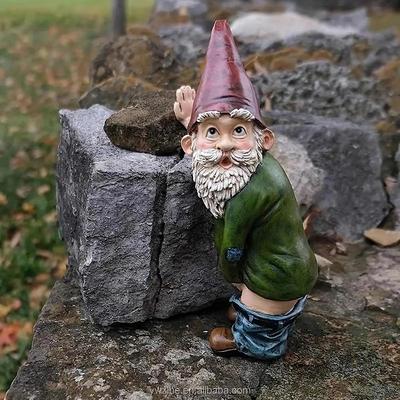 Resin Garden Gnome Statue, Micro Landscape Decor, For Garden Yard Lawn Bonsai Tabletop Decoration